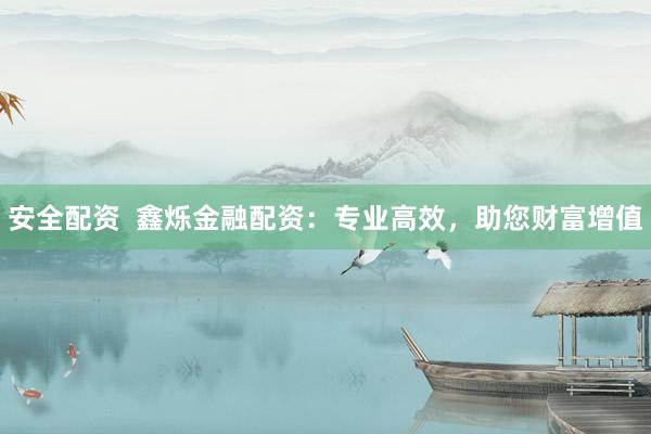 安全配资  鑫烁金融配资：专业高效，助您财富增值
