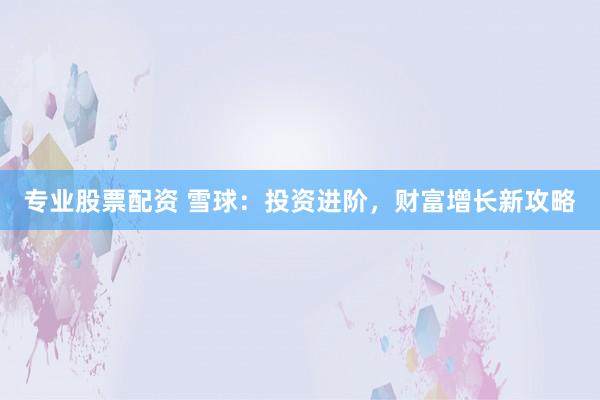 专业股票配资 雪球：投资进阶，财富增长新攻略