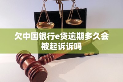 欠中国银行e贷逾期多久会被起诉诉吗